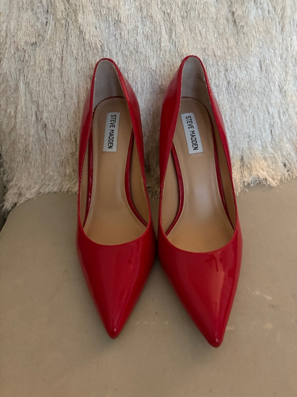 Red Steve Madden stilettos size 11